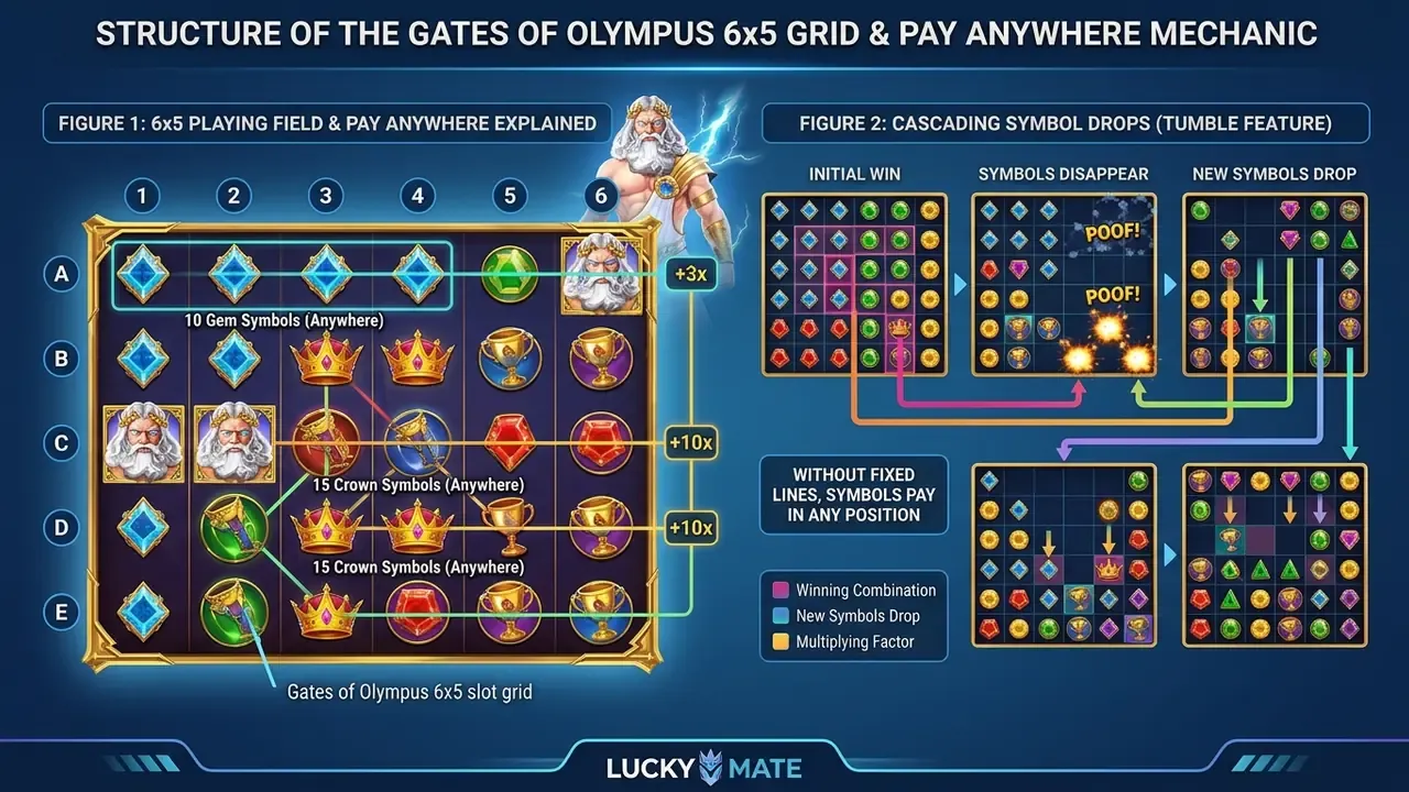 Gates of Olympus 6x5 slot grid